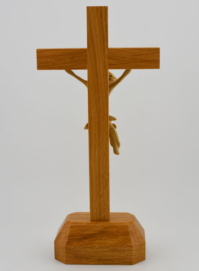 Crocifisso su Base in Rovere - 22 cm (pic 4)