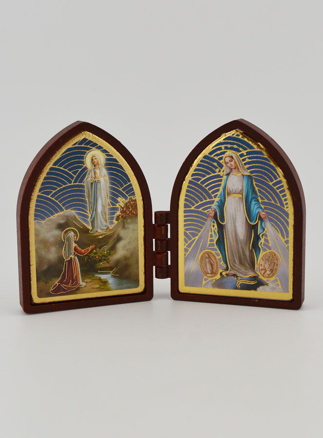 Icona Dittico Mini - Madonna di Lourdes e Miracolosa (pic 1)