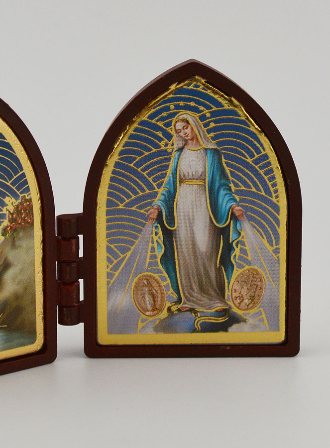 Icona Dittico Mini - Madonna di Lourdes e Miracolosa (pic 3)