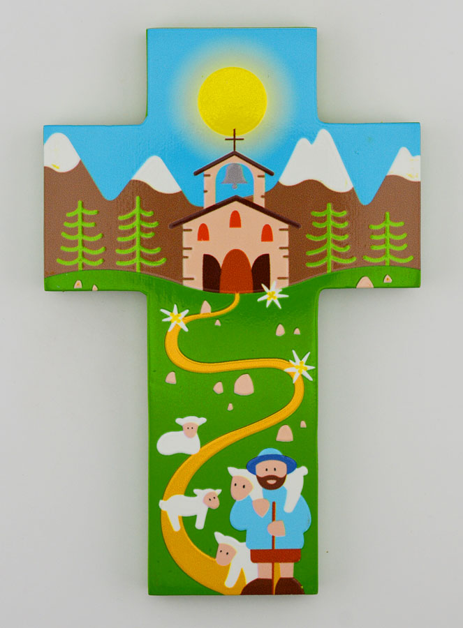 Croce in Legno Per Bambini - Buon Pastore (pic 1)