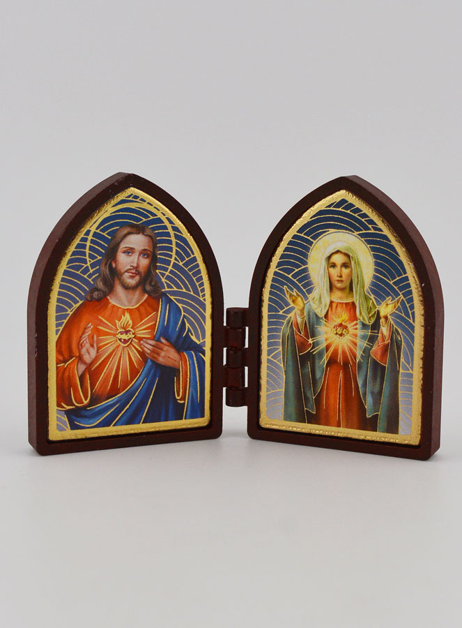 Icona Dittico Mini - Sacri Cuori di Gesù e Maria (pic 1)