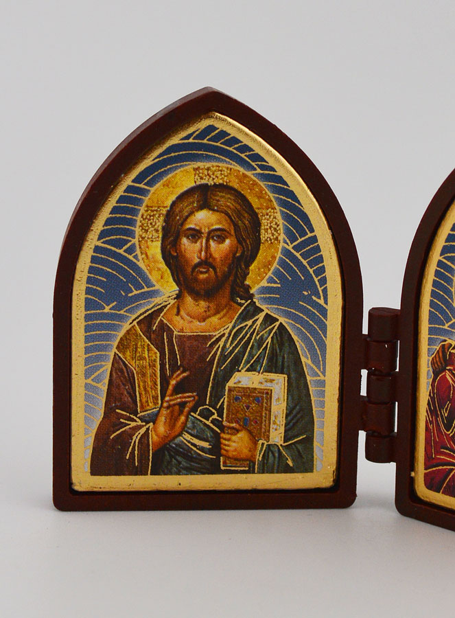 Icona Dittico Mini - Cristo Pantocratore e Sacra Famiglia (pic 2)