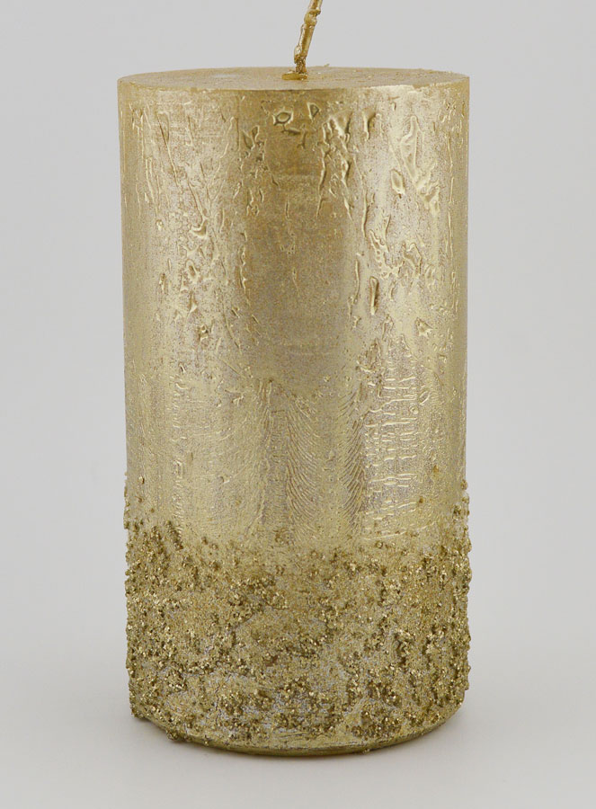 Candela Decorativa Effetto Pepite - Champagne (pic 1)