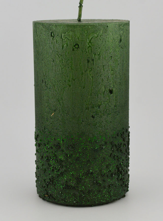 Candela Decorativa Effetto Pepite - Verde (pic 1)