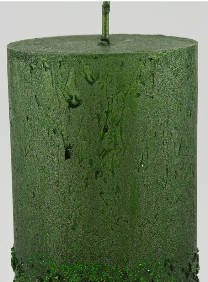 Candela di Natale Effetto Pepite - Verde (pic 3)
