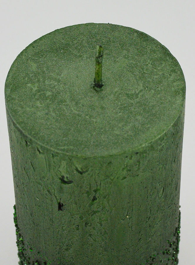 Candela di Natale Effetto Pepite - Verde (pic 4)