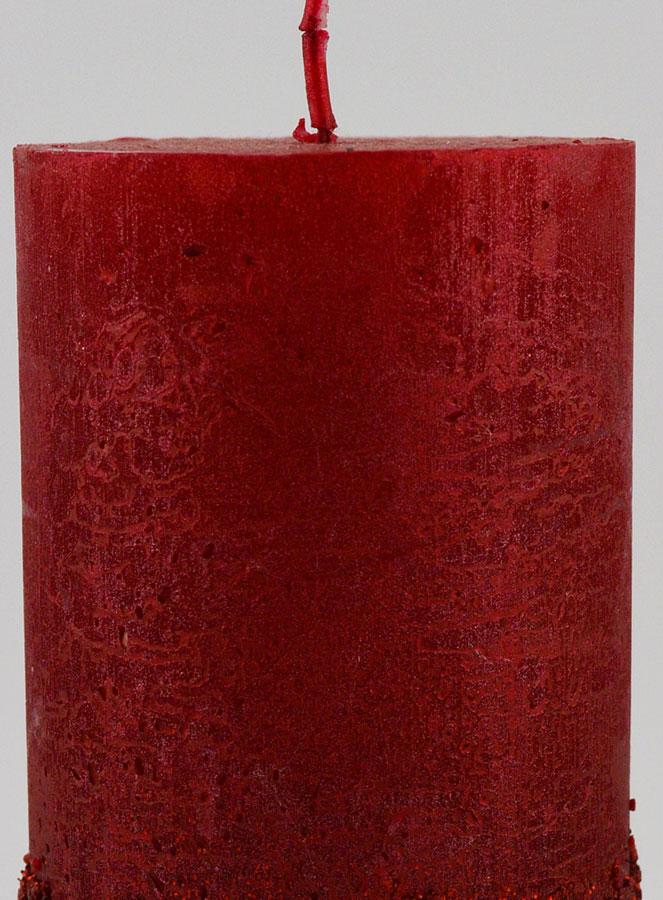 Candela Decorativa Effetto Pepite - Rosso (pic 3)