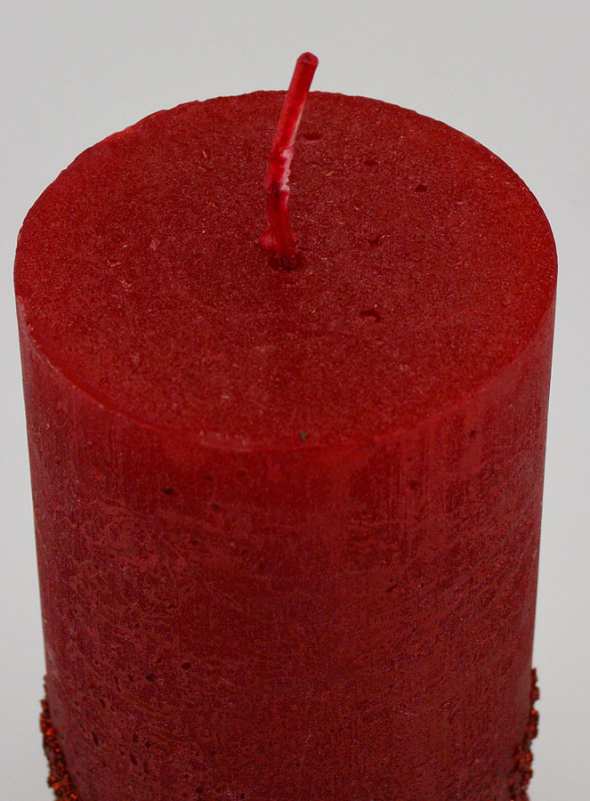 Candela Decorativa Effetto Pepite - Rosso (pic 4)