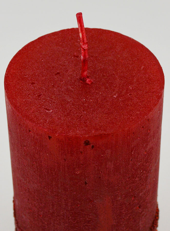 Candela di Natale Effetto Pepite - Rosso (pic 4)