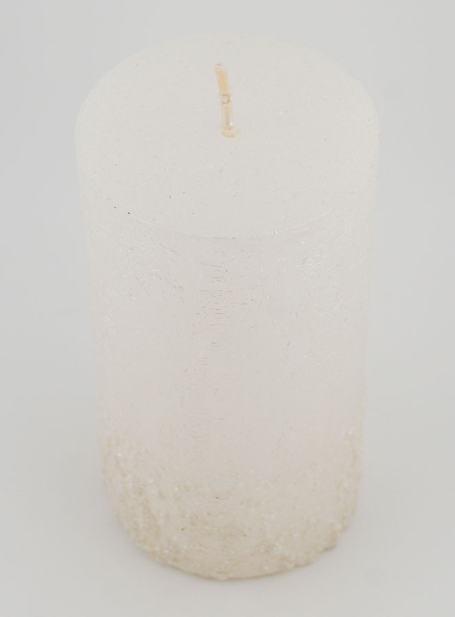 Candela Decorativa Effetto Pepite - Bianco Perlato (pic 2)