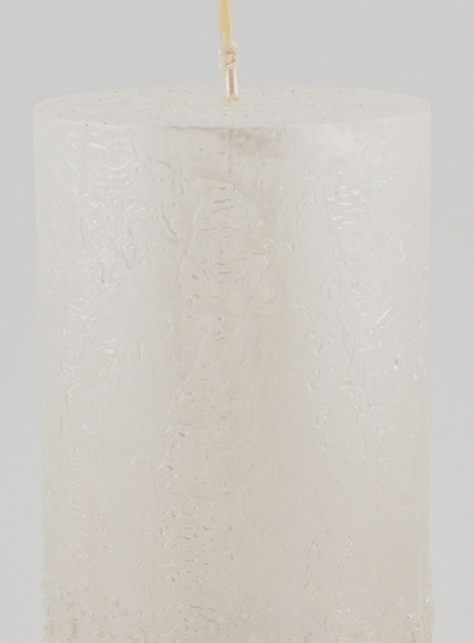 Candela Decorativa Effetto Pepite - Bianco Perlato (pic 3)