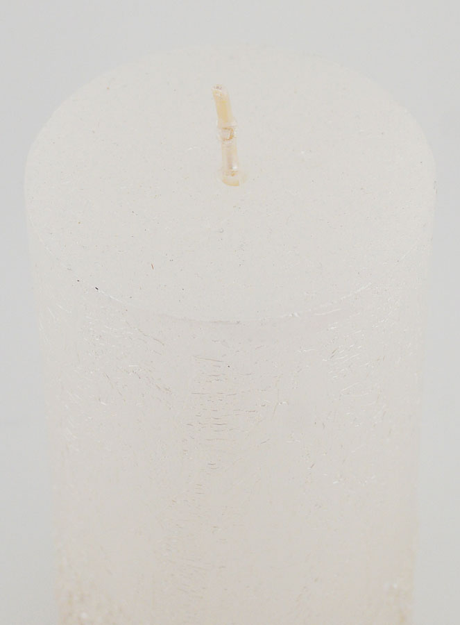 Candela Decorativa Effetto Pepite - Bianco Perlato (pic 4)