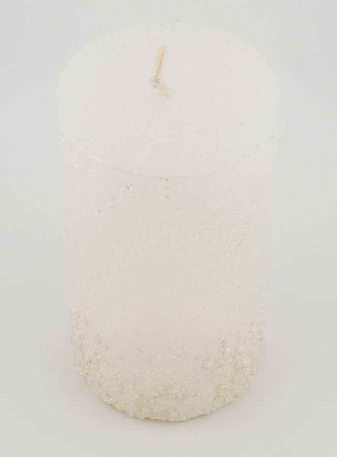 Candela di Natale Effetto Pepite - Bianco Perlato (pic 2)