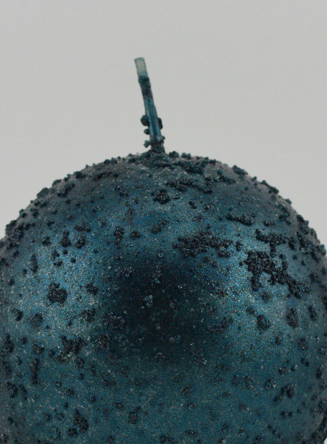 Candela Décorazione Sfera Glitterata - Blu Ottanio (pic 3)