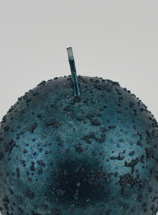 Candela Décorazione Sfera Glitterata - Blu Ottanio (pic 4)