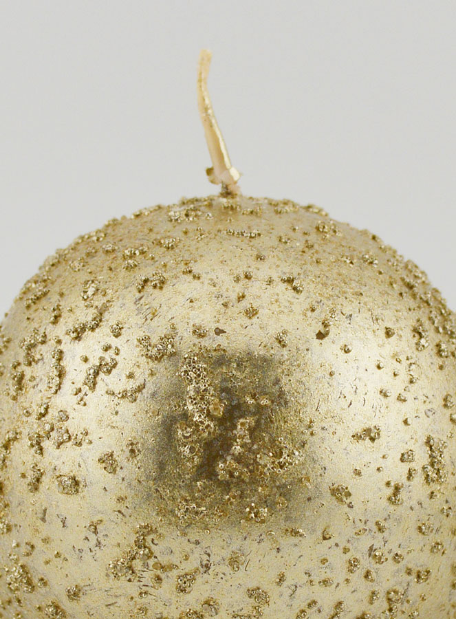 Candela Sfera di Natale Glitterata - Champagne (pic 3)