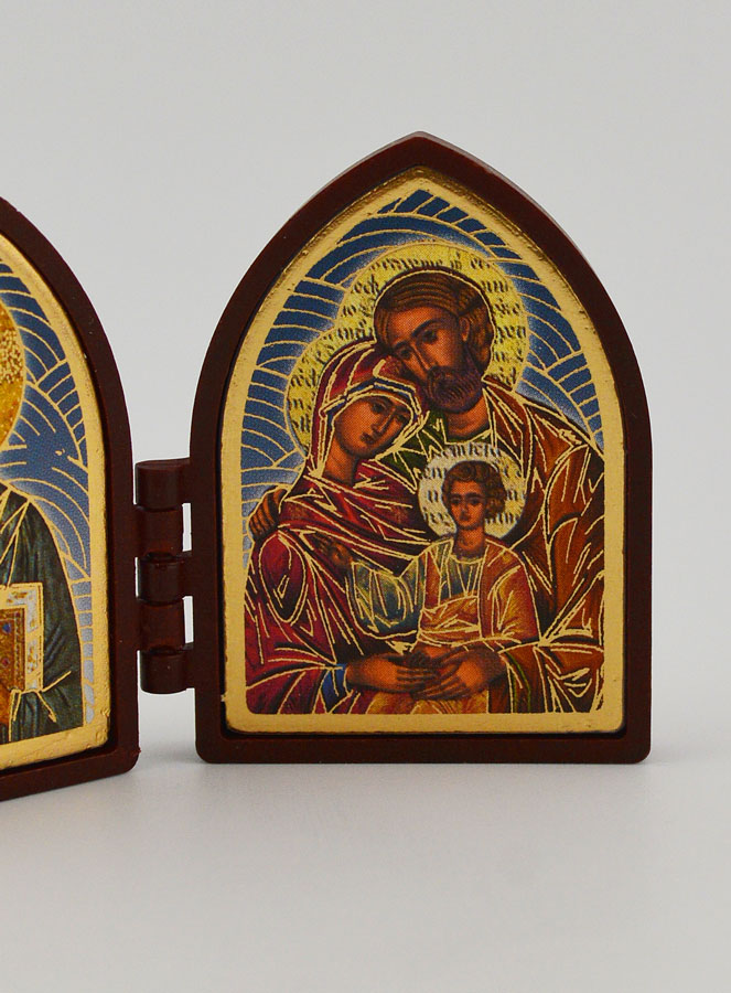 Icona Dittico Mini - Cristo Pantocratore e Sacra Famiglia (pic 3)
