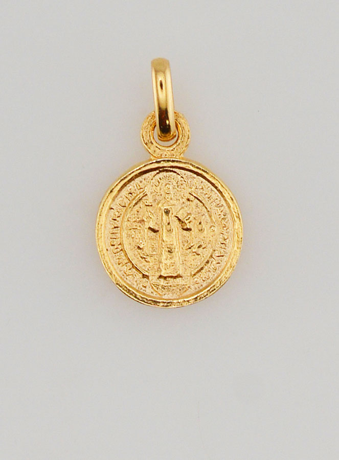 Medaglia di San Benedetto in Oro Placcato - 10 mm (pic 1)