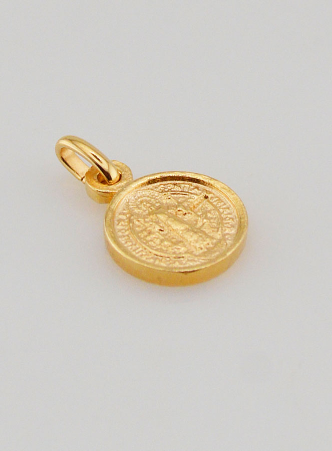 Medaglia di San Benedetto in Oro Placcato - 10 mm (pic 4)