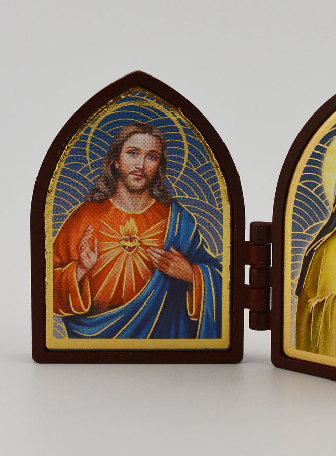 Icona Dittico Mini - Sacro Cuore di Gesù e Santa Teresa (pic 2)