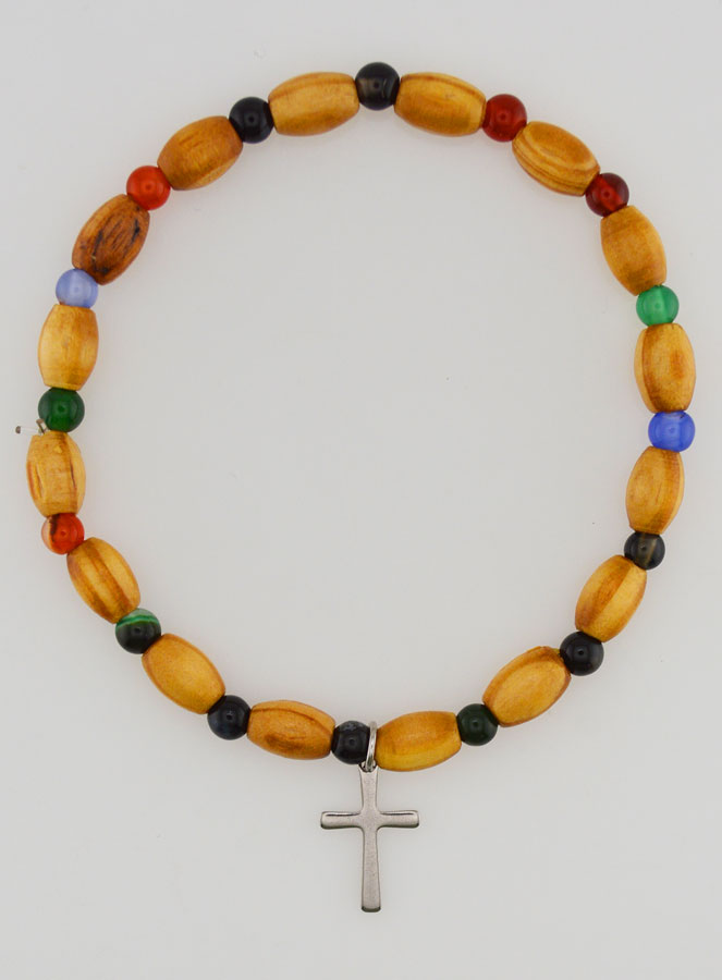 Bracciale con Croce - Agata & Legno (pic 1)
