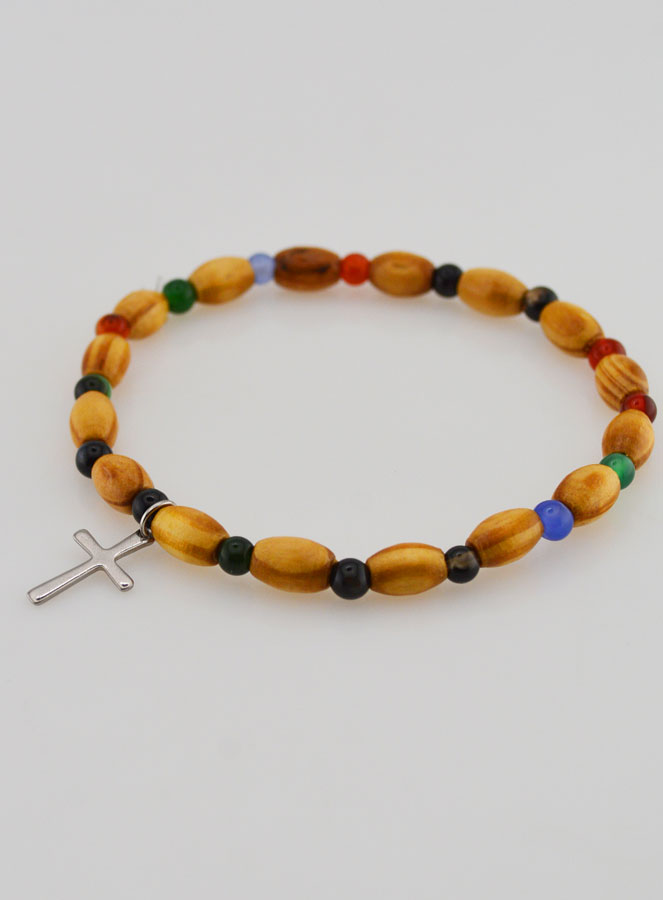 Bracciale con Croce - Agata & Legno (pic 4)