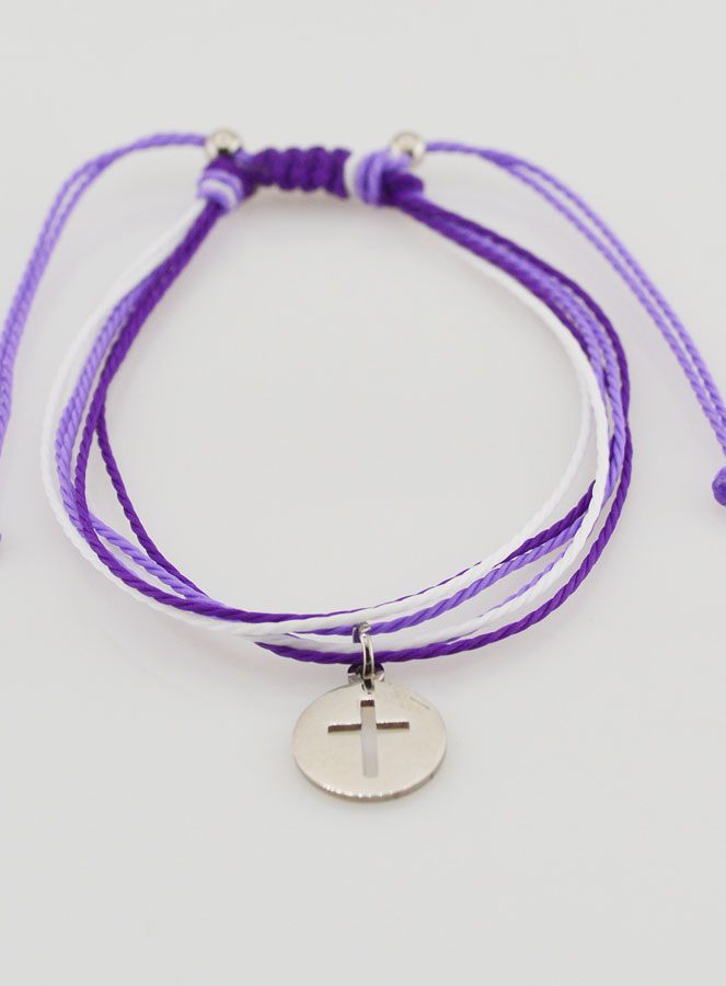 Bracciale con Croce - Viola (pic 2)