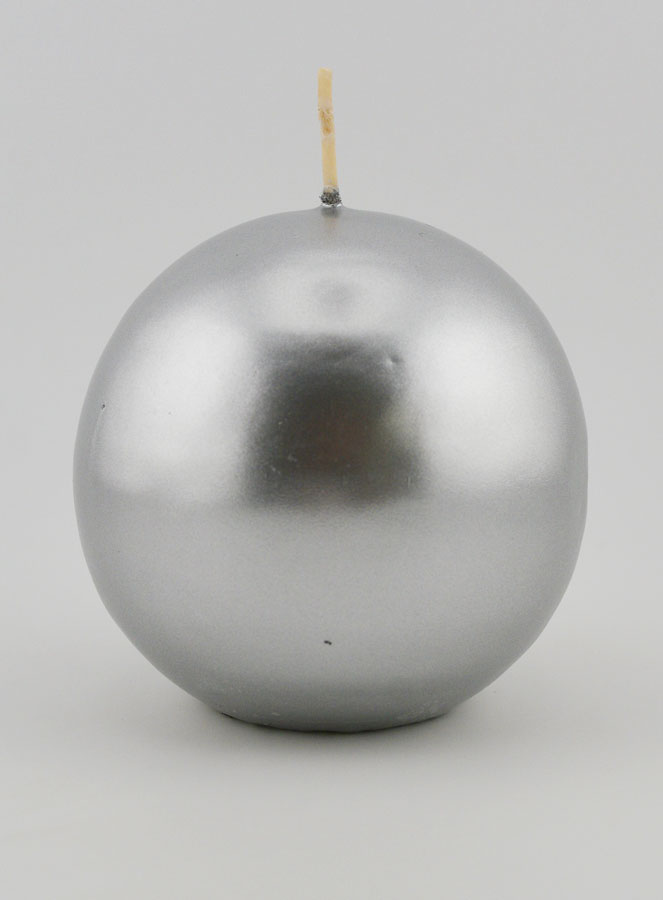 Candela Sfera Decorativa 8cm - Argento (pic 1)