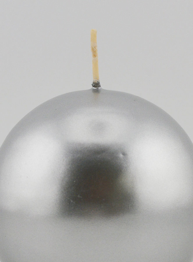 Candela Sfera Decorativa 8cm - Argento (pic 3)