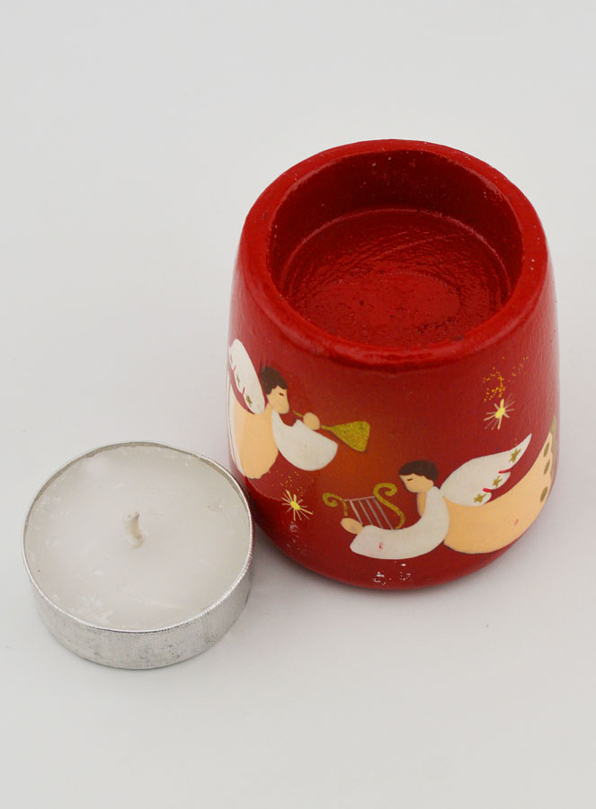 Portacandela di Natale Angeli Musicistà - 5 cm (pic 4)