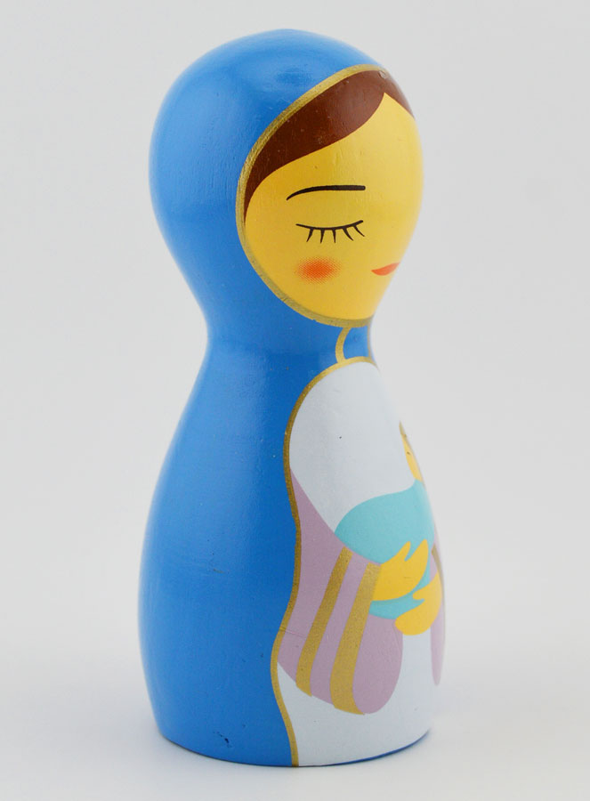 Statuina Madonna con Bambino - 10 cm (pic 3)