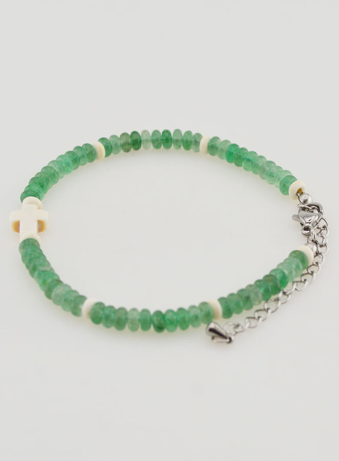 Bracciale Croce e Pietre Verdi (pic 2)