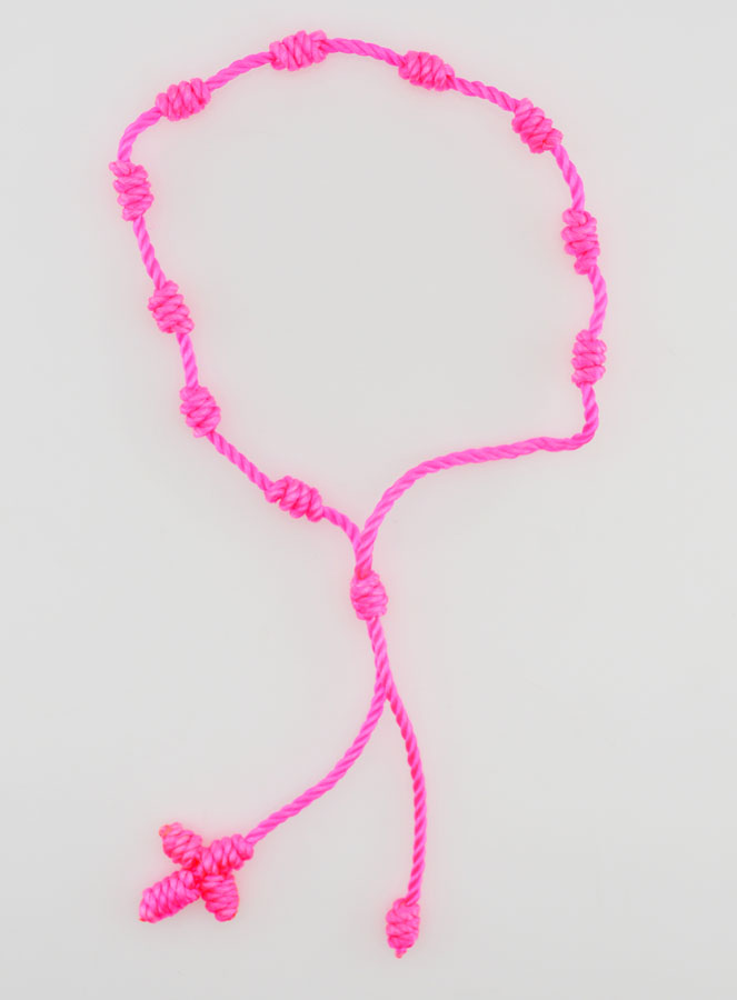 Bracciale Decina in Corda Rosa Fluo (pic 1)