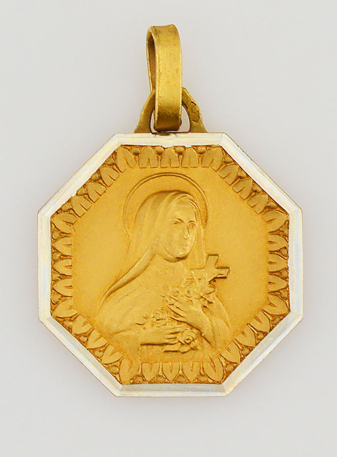 Medaglia di Santa Teresa in Oro Placcato (pic 1)