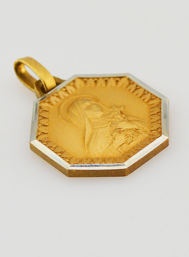 Medaglia di Santa Teresa in Oro Placcato (pic 3)