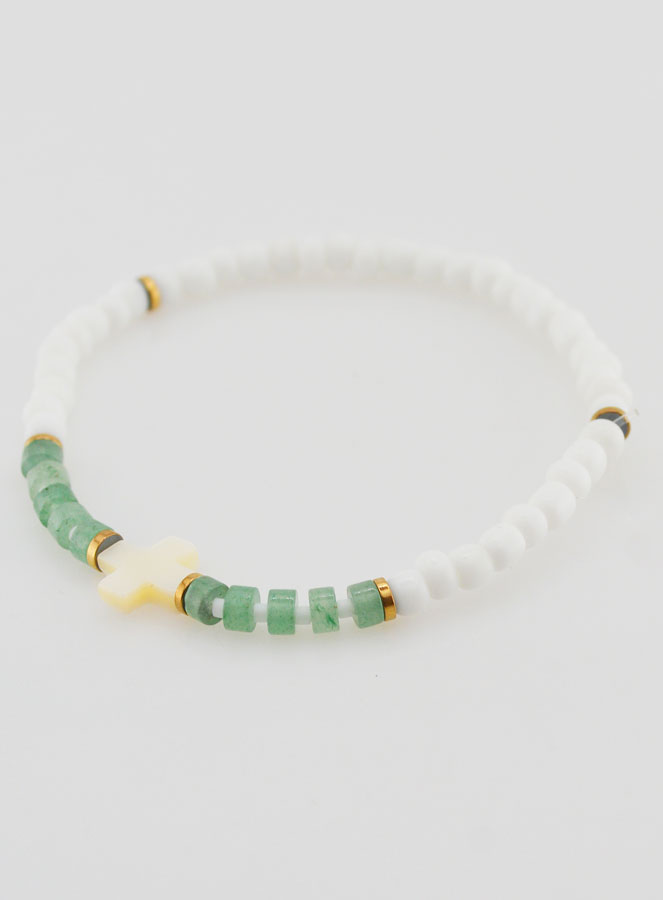 Bracciale Religioso in Pietra e Madreperla - Verde (pic 3)