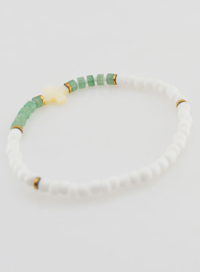 Bracciale Religioso in Pietra e Madreperla - Verde (pic 4)