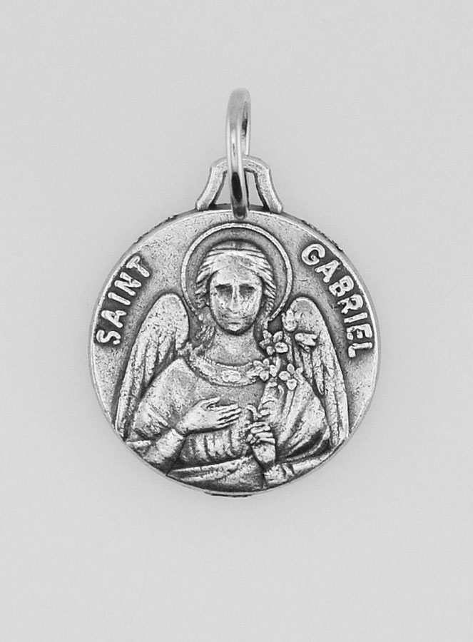Medaglia San Gabriele Argentata - 14mm (pic 1)