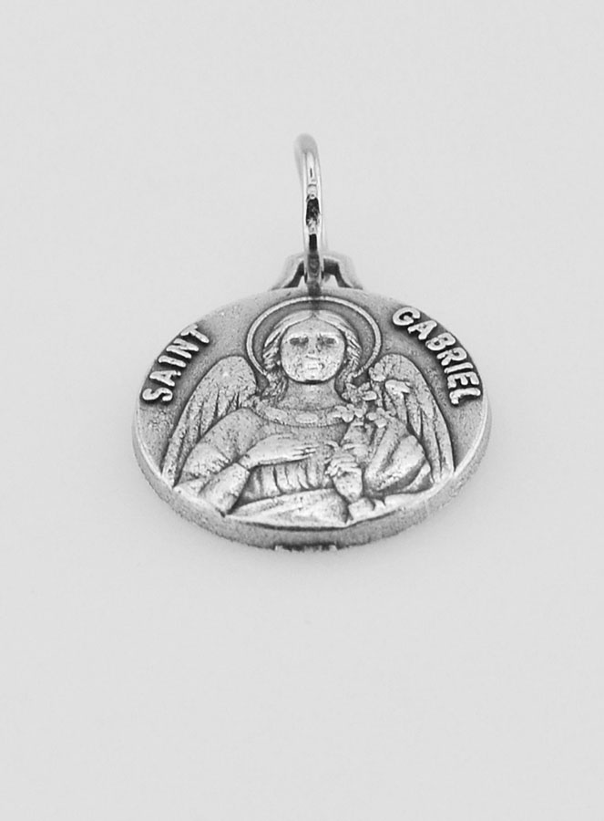 Medaglia San Gabriele Argentata - 14mm (pic 2)