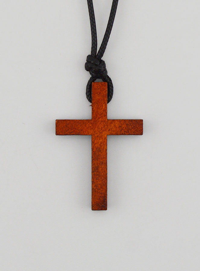 Croce in Legno & Cordoncino in Cuoio Regolabile (pic 4)