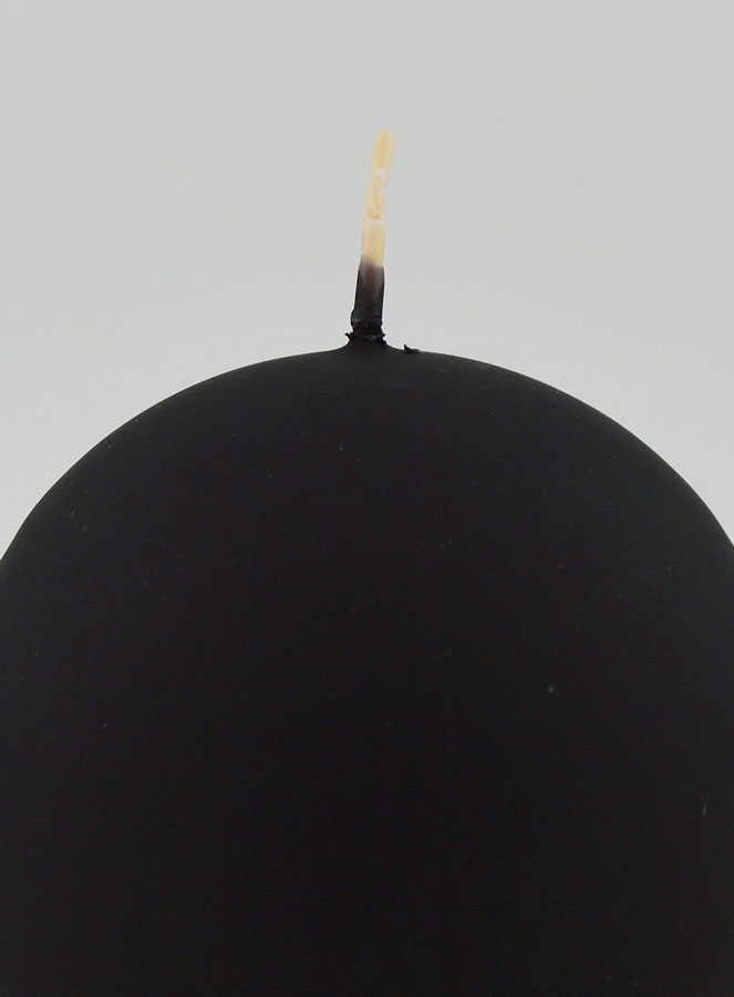 Candela Sfera di Natale 8cm - Nero Vellutato (pic 3)