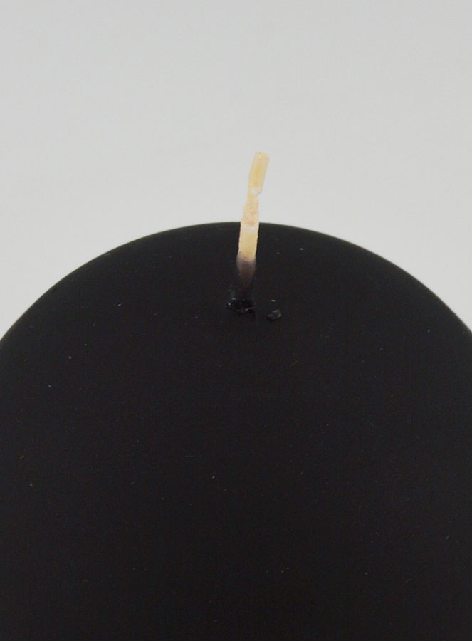 Candela Sfera di Natale 8cm - Nero Vellutato (pic 4)