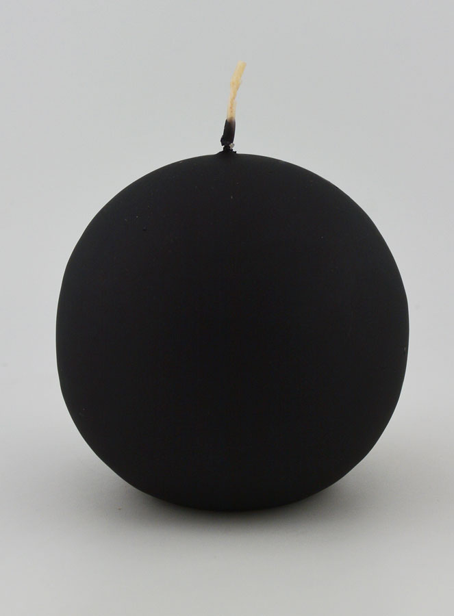 Candela di Decorazione Sfera 8cm - Nero Opaco (pic 1)