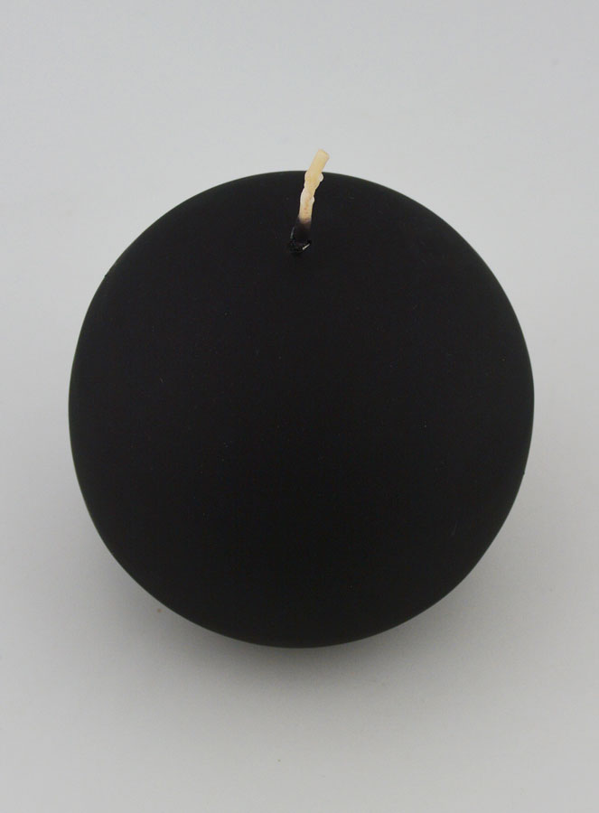 Candela di Decorazione Sfera 8cm - Nero Opaco (pic 2)