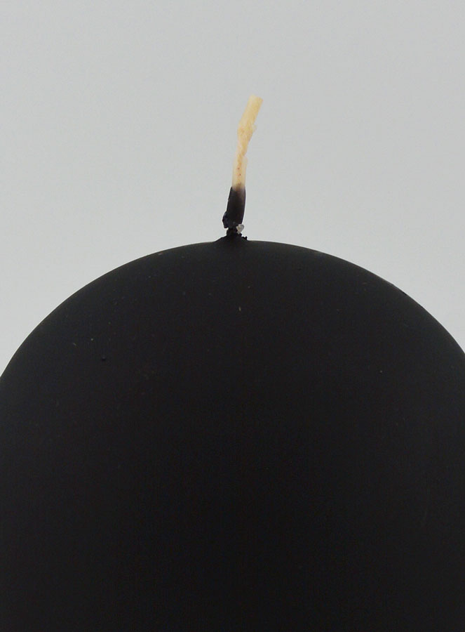 Candela di Decorazione Sfera 8cm - Nero Opaco (pic 3)