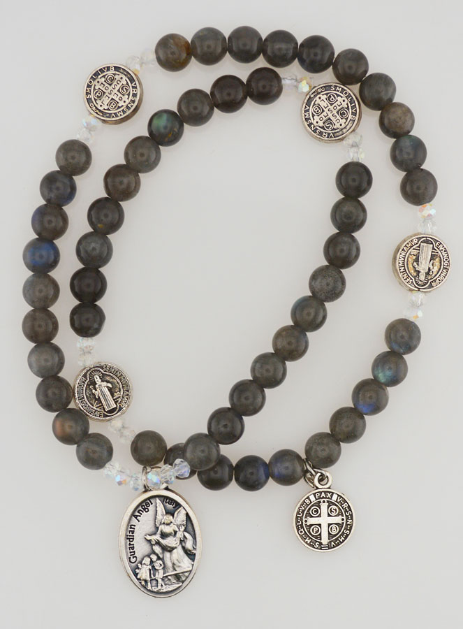 Rosario Artigianale - Labradorite, San Benedetto e San Michele (pic 1)