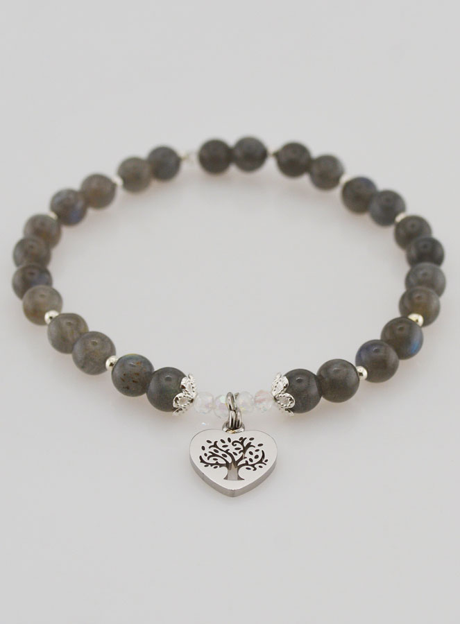 Bracciale in Pietra Naturale - Labradorite e Albero della Vita (pic 2)