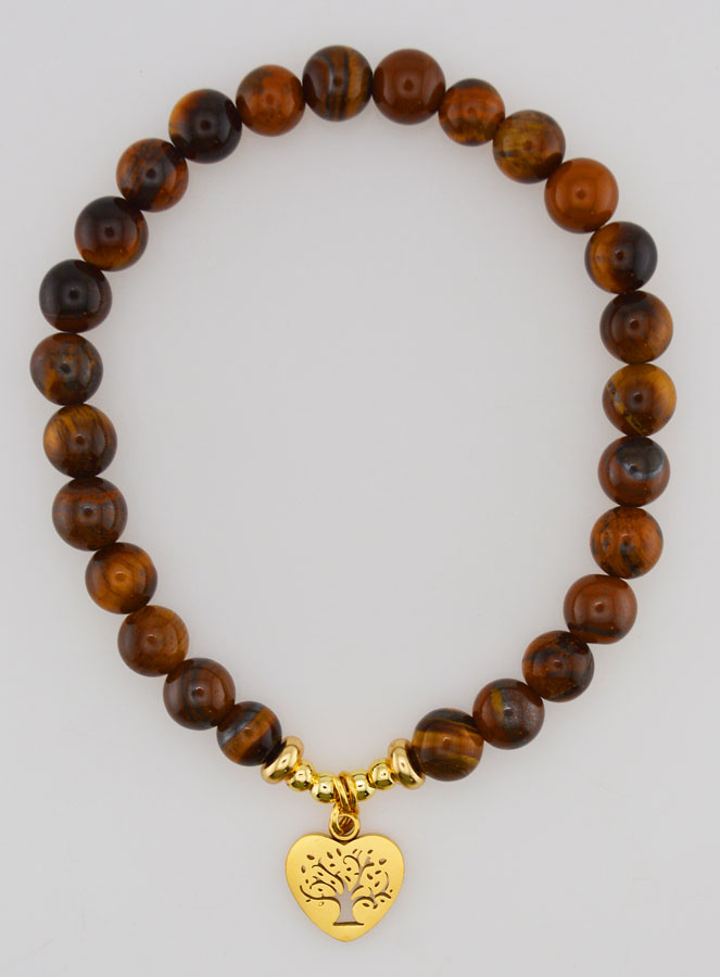 Bracciale in Occhio di Tigre e Albero Della Vita (pic 1)