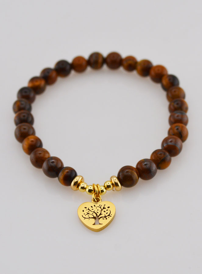 Bracciale in Occhio di Tigre e Albero Della Vita (pic 2)