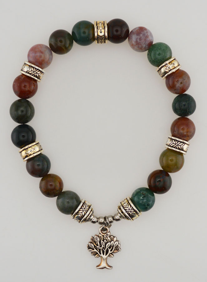 Bracciale in Agata Indiana & Albero della Vita (pic 1)